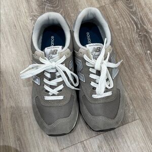 New Balance 574 Core Sneakers in Gray and White